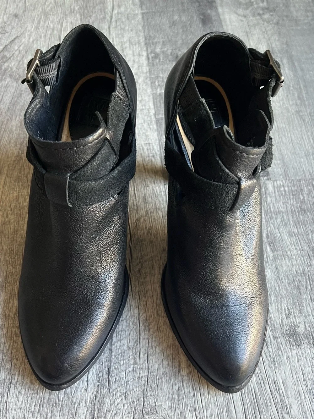 Frye CELESTE ARTISAN Shootie BOOTIE Black WOMEN Heel Shoe Size 8M